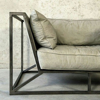 фото красивой опоры для дивана из металла